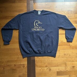 Duck’s Unlimited Navy Blue Sweatshirt Men’s XL